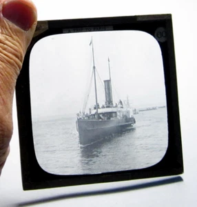 Newhaven paddle steamer ferry antique photo magic lantern slide #9954 - Picture 1 of 1