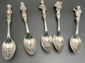 Collection of Five Reed & Barton Christmas Carol Spoons 1980, 81, 82, 84, & 85 - Picture 1 of 12