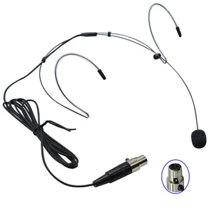 Schwarzes Headset Mikrofon für AKG Samson Wireless TA3F 3 Pin Mini XLR Dual Ohrbügel - Bild 1 von 5