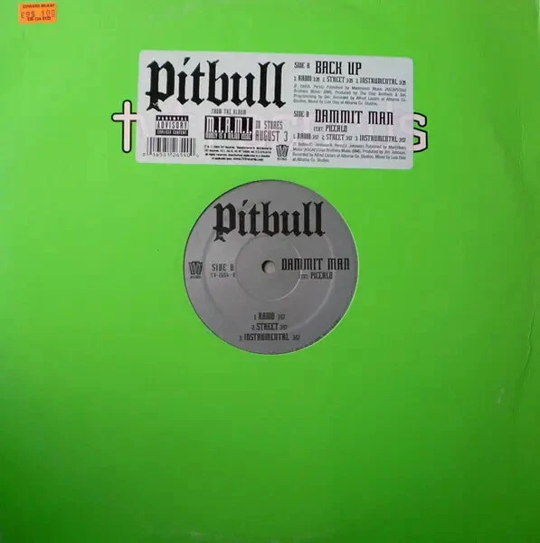Pitbull Back Up / Dammit Man Vinyl Single 12inch TVT Records - Bild 1 von 1