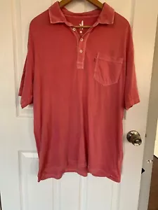 JOHNNIE-O Mens Golf Polo Short Sleeve Shirt, Size XL, Salmon Pink EUC - Picture 1 of 3