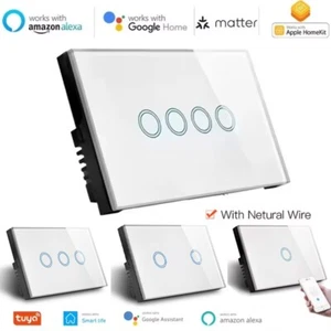 Tuya Interruttore per Luci Touch Smart Matter WiFi Serie Prestige colore Bianco - Picture 1 of 27