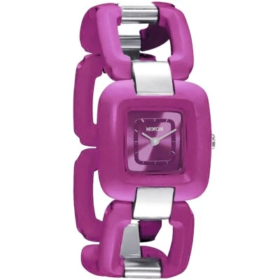 NIXON Sisi Womens Casual Watch, Square Dial, Fuchsia Purple Open Chain Band - Image 1 of 4