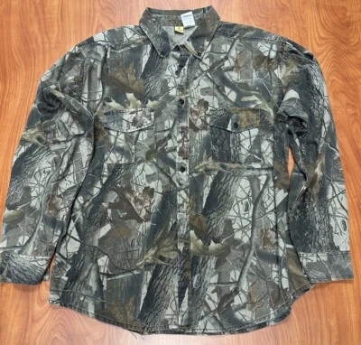 Game Winner RealTree Hardwoods Hunting Long Sleeve Camo Shirt Heavy Duty 2XL - Image 1 of 4