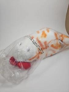 Fat Cat Plush White Orange Tabby Stuffed Kitty Animal 10" Toy T31 - Picture 1 of 3