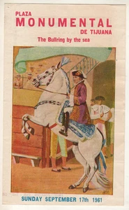Programa Taurino de Tijuana 1961 Plaza Monumental de Tijuana - Imagen 1 de 3