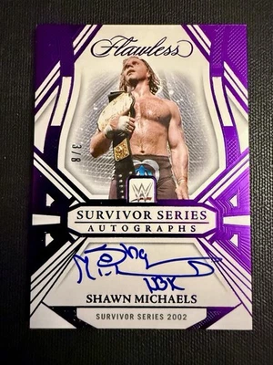 2024 Panini Flawless WWE SHAWN MICHAELS AMETHYST Survivor Series AUTO #d /8 - Image 1 of 2