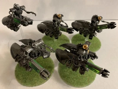 Warhammer 40k Necron Lokhust Destroyers x 6; painted and based, OOP - Image 1 of 3