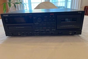 TEAC AD-RW900 Compact Disc Recorder Reverse Cassette Deck USB Black Tested - Picture 1 of 6