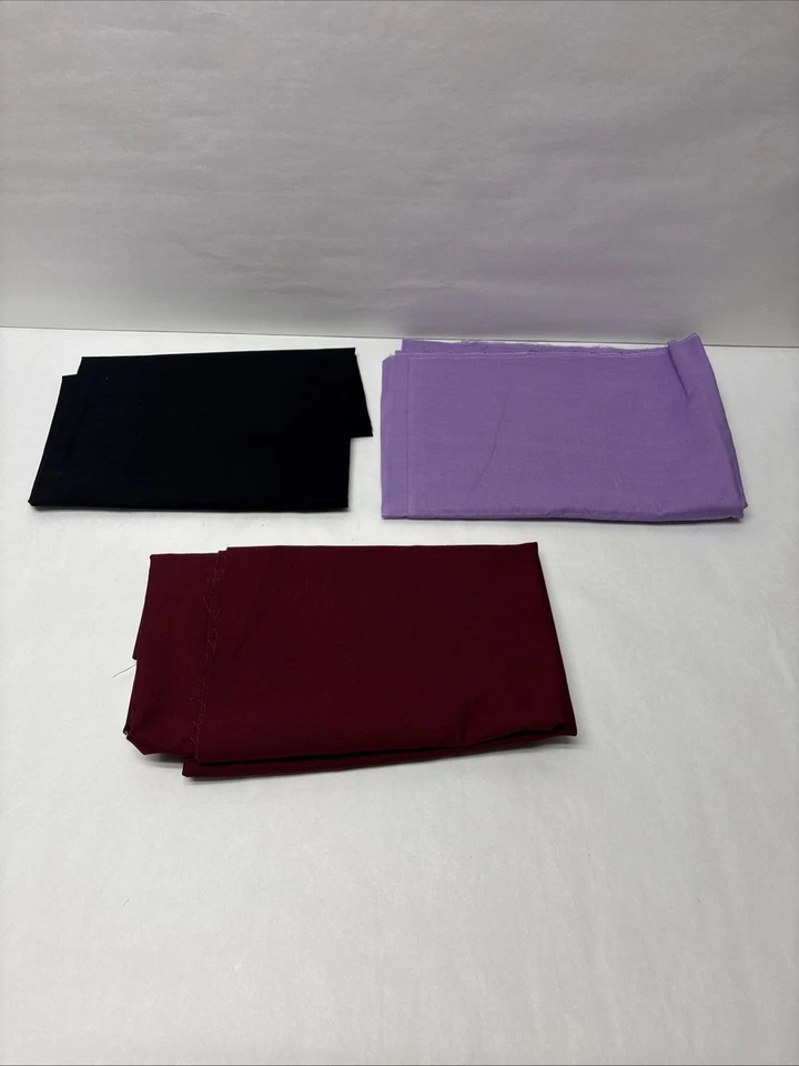 Vintage fabric  Poly Cotton 3 Lots crafts quilting remnants - Image 1 of 4