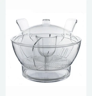 Conjunto de serviço de tigela fria de acrílico Prodyne no gelo. Conjunto social - Imagem 1 de 4