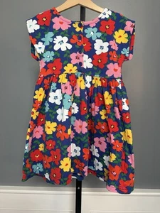 Hanna Andersson 110 Girls Playdress Rainbow Floral Bright Colorful - Picture 1 of 5