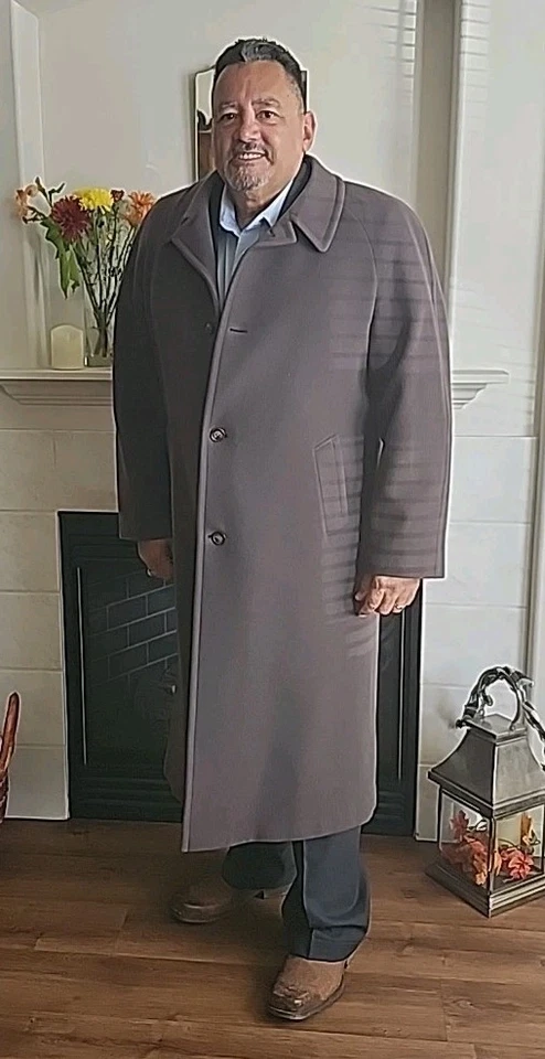 Abrigo de Colección Largo Completo Moca Italiano Lana Abotonada Forrado Bloomingdale Para Hombre  Foto 1 de 4