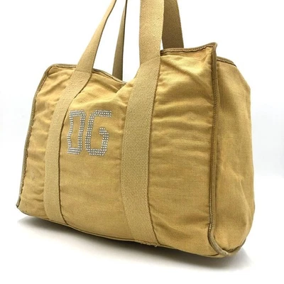Bolso de Mano DOLCE GABBANA DG Lona Amarillo D G Gran Capacidad Compatible con A4 Foto 1 de 4