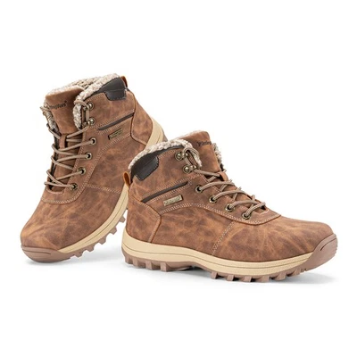 Botas de nieve para hombre aisladas forradas de piel resistentes al aire libre botas de invierno antideslizantes 8-14 Foto 1 de 4