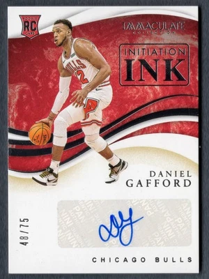 2019-20 Panini Immaculate Daniel Gafford Initiation Ink Rc Auto 48/75 BULLS #YB - Image 1 of 2