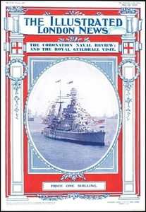1937 ROYALTY COLOR Coronation Naval Review Guildhall Visit cubierta frontal (390) - Imagen 1 de 1