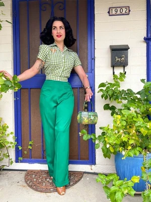 Vivien of Holloway Katharine Trousers Emerald Soft - Image 1 of 4