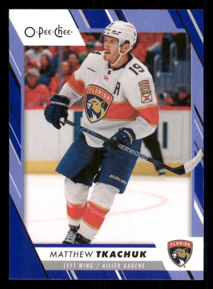 2023-24 O-Pee-Chee Blue #4 Matthew Tkachuk - Image 1 of 2