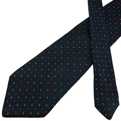 Corbata Fendi seda azul marino oscuro geométrica Italia (impuesto de importación de EE. UU. incluido) Foto 1 de 4