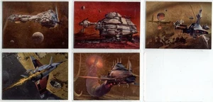 John Berkey series 1 - Complete 5 card Gold Edition Metalic Storm subset [FPG] - Picture 1 of 2