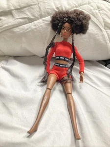 AA BARBIE EXTRA #1 SHINE BRIGHT STAR DOLL AFRICAN Afro AMERICAN jointed Earrings - Picture 1 of 4
