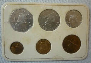 1978 ISLE OF MAN ( UNITED KINGOM ) - OFFICIAL MINT BU SET (6) - ROYAL MINT CARD - Picture 1 of 5