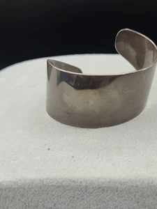 Artisan Handmade Enamel Coated Sterling Silver Cuff Signed AK - Picture 1 of 13