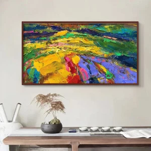 Arte de pared en lienzo moderno mural decorativo 100 % pintado a mano pintura al óleo abstracta - Imagen 1 de 5