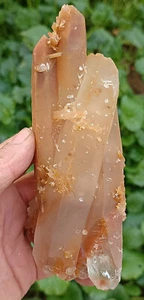 ESEMPLARE GREZZO CRISTALLO QUARZO RUTILATO CAPELLI ROSSO NATURALE 438g - Foto 1 di 15