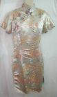 Traditional Chinese Silk Brocade Dragons Dress Size S Bust 34