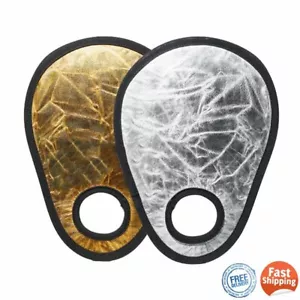 2 In 1 Gold Silver Mini Photo Reflector Collapsible for Studio Video Photography - Picture 1 of 9