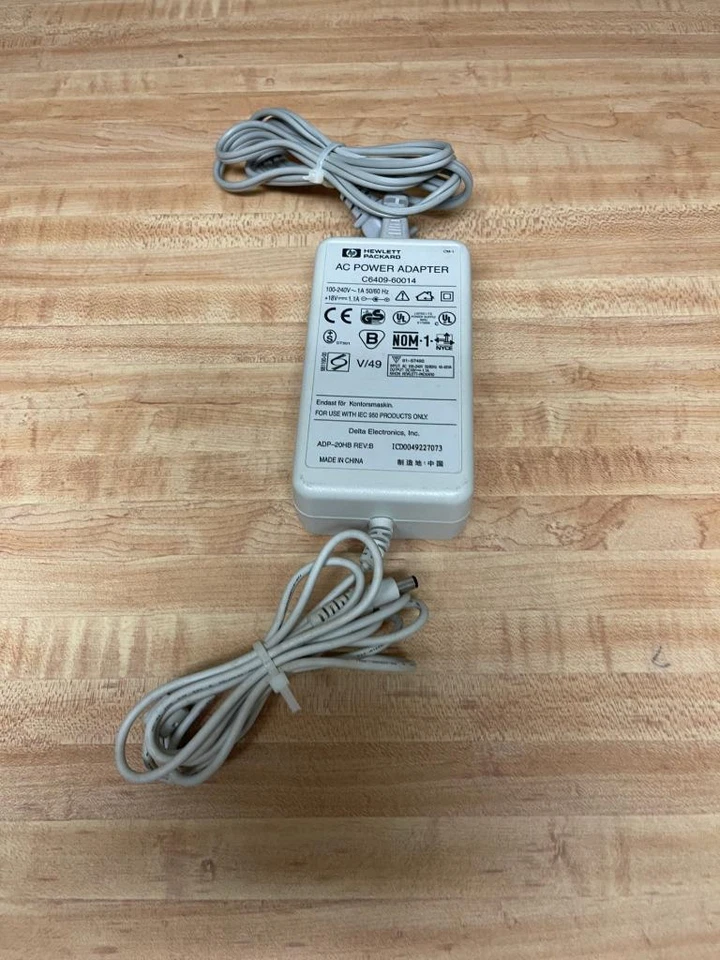 HP C6409-60014 AC Power Adapter 18V 1.1A DeskJet 720C, 810C, 916C, 960Cxi OEM - Image 1 of 1