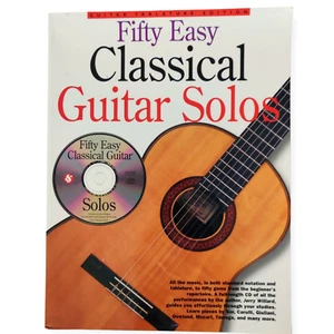 50 Easy Classical Guitar Solos Sheet Music Songbook with CD - Picture 1 of 6