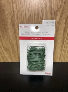 Ashland Christmas Ornament Hooks 120 Pieces Green - Picture 1 of 6