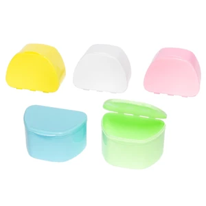 Denture Cases 5 Color Pack - Dental Box for Artificial Teeth, Mouth Guard, Night - Picture 1 of 12