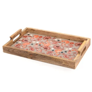 Plateau Anjali rectangle 40x25 cm bois  25x40 cm - Foto 1 di 2
