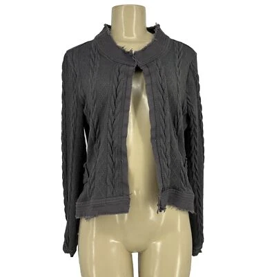 Monoreno Pequeño Mujer Frente Abierto Suéter Chaqueta Tejido con Cable Damas 13-2 Foto 1 de 4