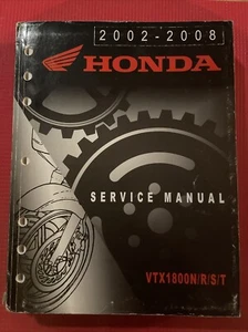 Libro manual de reparación de taller de servicio Honda 2002-2008 VTX1800 N R S VTX 1800 61MCV06 - Imagen 1 de 8
