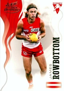 2021 SYDNEY SWANS AFL Card JAMES ROWBOTTOM Optimum - Picture 1 of 2