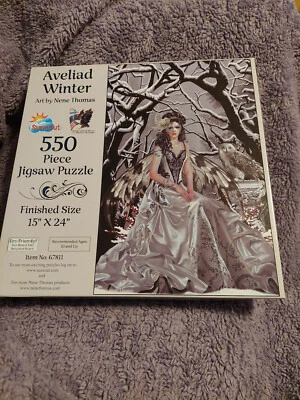 Suns Out 550 Piece Nene Thomas Art Puzzle " Aveliad Winter " 18 x 24  COUNTED - Image 1 of 4