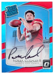 PATRICK MAHOMES 2017 PANINI OPTIC RATED ROOKIE RED AUTO AUTOGRAPH RC #11/50
