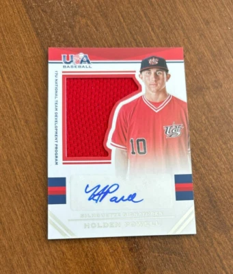 Holden Powell 2017 Panini USA Baseball Stars Auto Game Patch #125 Nationals /49 - Image 1 of 2