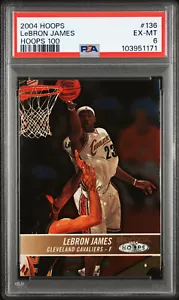 2004 Hoops 100 Lebron James #136 PSA 6 MINT SP #99/100 Lakers Cavs FOIL - Picture 1 of 2