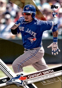 2017 Topps Update Dwight Smith #d /2017 Gold Parallel Rookie RC Blue Jays #273 - Picture 1 of 2
