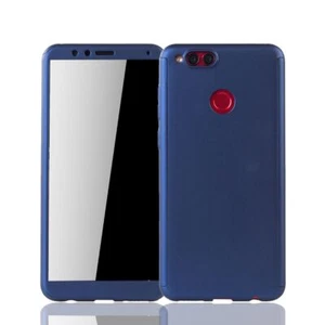 Etui Komórka Ochrona do Huawei Honor 7X Full Case Cover Ochrona wyświetlacza Bumper Niebieskie - Zdjęcie 1 z 4