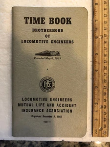 RAILROAD EMPLOYEE TIME BOOK BROTHERHOOD OF LOCOMOTIVE ENGINEERS 1969 1970 UNUSED - Picture 1 of 11