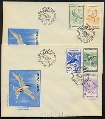 1991 Birds,Seagull,Water Birds,Vögel,Oiseaux,Uccelli,Aves,Romania,Mi.4642= 4 FDC - Image 1 of 2