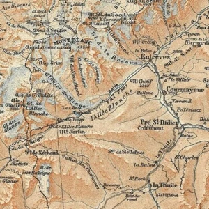 Vallées de Chamonix et de Sixt - - France Géographie - Carte ancienne 1901 - Picture 1 of 2