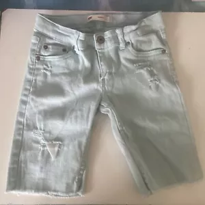 Levi’s Girl’s Youth Denim Distressed 511 Slim Bermuda Shorts Size 12 REG - Picture 1 of 4